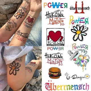 Bán Hot Love Crown Daisy Tattoo Sticker Chống thấm nước lâu trôi