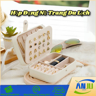 Hộp Đựng Nữ Trang Du Lịch,có ngăn tiện lợi,chống trầy xước và chống mài mòn với lớp lót nhung mềm mại