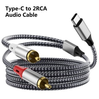 Cáp âm thanh Elough USB C sang RCA Loại C sang 2RCA Nam Jack Y Splitter Dây âm thanh nổi