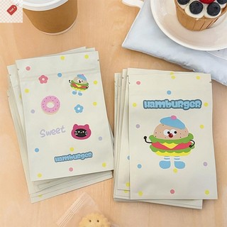 ALIK 50 Chiếc Hoạt Hình Dễ Thương Tự Niêm Phong Túi Bao Bì Trang Sức Túi Bảo Quản Snack Kẹo Bánh Quy Túi Kín Quà Tặng Bất Ngờ Túi Đóng Gói VN