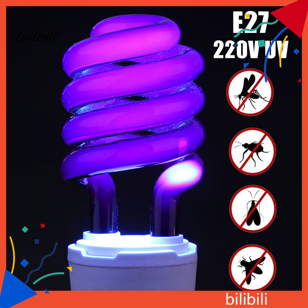 Đèn bẫy côn trùng BIL 220V Bóng đèn trang trí Kim loại xoắn ốc UV Đèn huỳnh quang để thu hút côn trùng