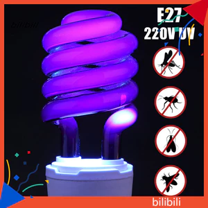 Đèn bẫy côn trùng BIL 220V Bóng đèn trang trí Kim loại xoắn ốc UV Đèn huỳnh quang để thu hút côn trùng