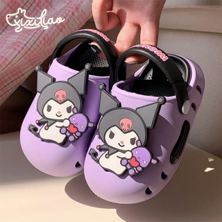 XIXITIAO Sanrio Kuromi Ngọt Ngào Thoáng Mát Bên Ngoài Mặc Quế Chó Nam Nữ Lỗ Giày Mùa Hè