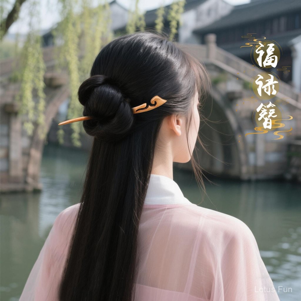 Kẹp tóc khắc gỗ đào, kẹp tóc cổ điển bằng gỗ nguyên bản, phụ kiện kẹp tóc gỗ, kẹp tóc thủ công trang trí Hanfu, kẹp tóc gỗ phong cách Trung Quốc mới tự nhiên