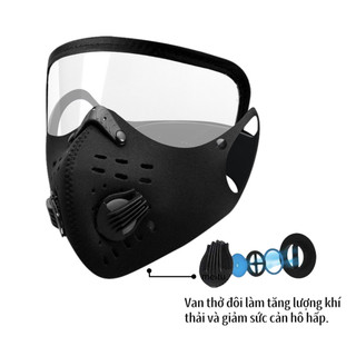Khẩu trang mặt nạ chống gió chống bụi unisex Mặt Nạ Phượt đa nănrời sửdụngkính HD có thể tháo Mặt Nạ Hàn,Hộ Phượt