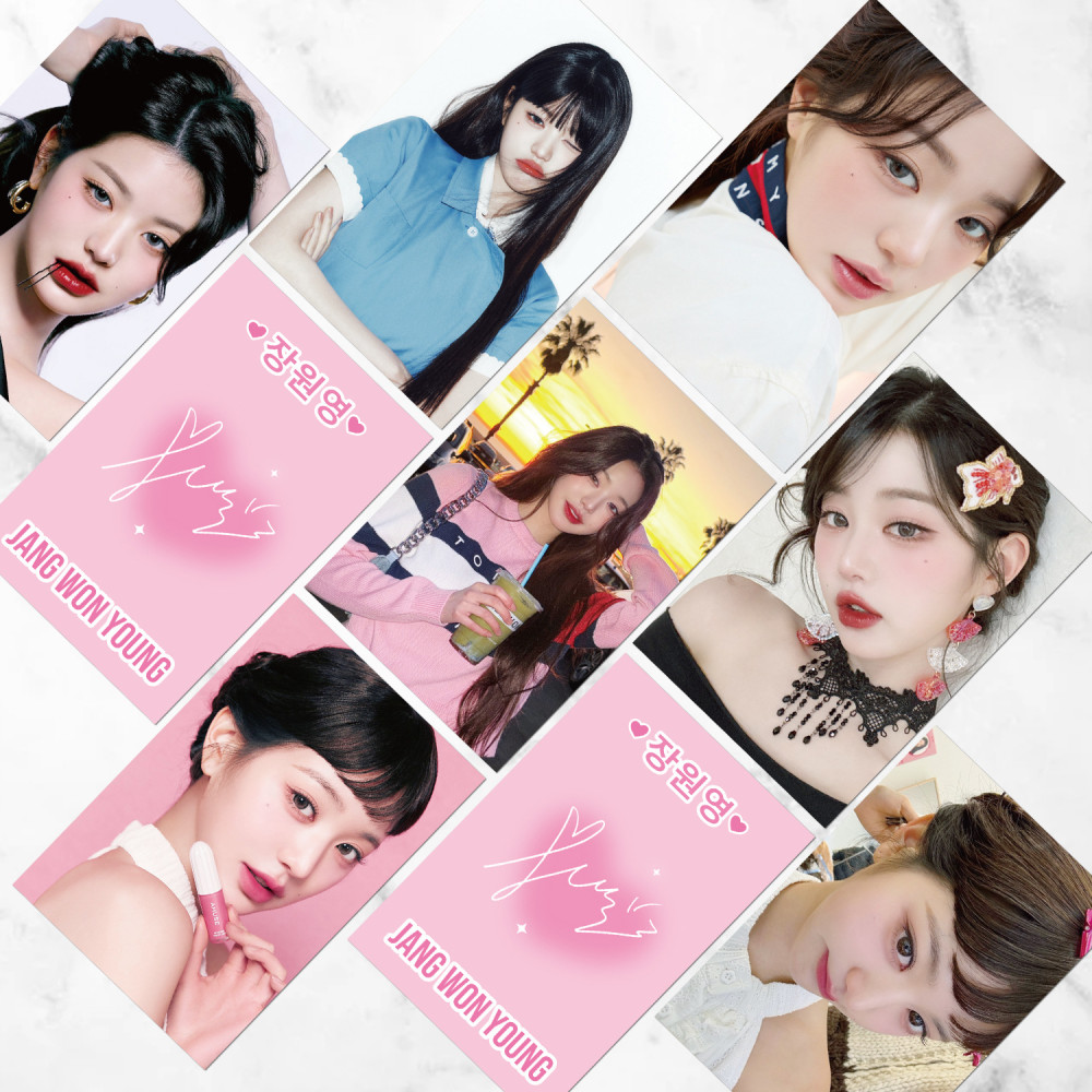 LINXX 55 Chiếc IVE Jang Won Young Selfie Lomo Cards HD Hình Ảnh Kpop Laser Thẻ Ảnh Bộ Sưu Tập Quạt Hàng Hóa Sưu Tập