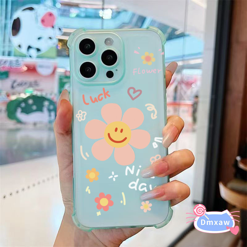 SmilePink Flower Matte Casing Cho Vivo iQOO 13 12 Pro Neo 10 9S 8 7 SE Pro Z9 Turbo Lite Z9X 5G 4G Vỏ Vui Nhộn Dễ Thương May Mắn Ice Mist Vỏ Điện Thoại Chống Sốc Mềm