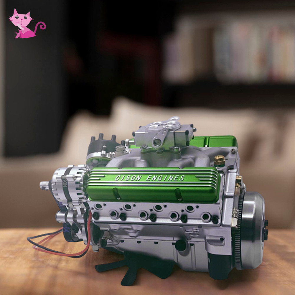 Mô hình động cơ khóa nhỏ V8 Đồ thủ công để bàn sành điệu cho bàn văn phòng