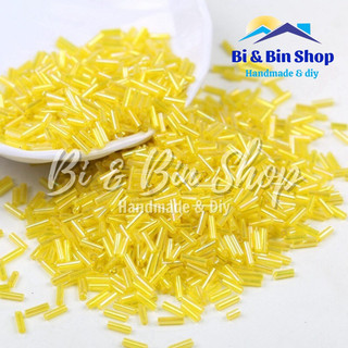 45g Cườm Khúc Dài 6-7mm Màu Ánh Cừ Đính Kết Trang Phục, Làm Phụ Kiện Thời Trang