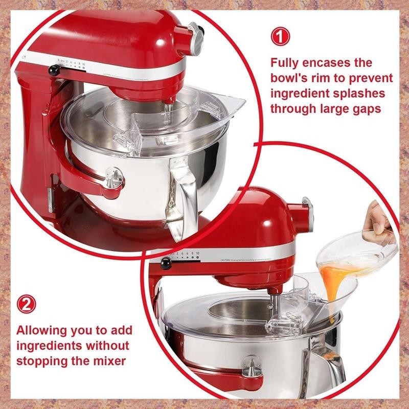 Tấm chắn đổ có vòi bảo vệ có thể tháo rời Chute cho máy trộn đứng nâng bát 5,5-7 Quart (R F C V)
