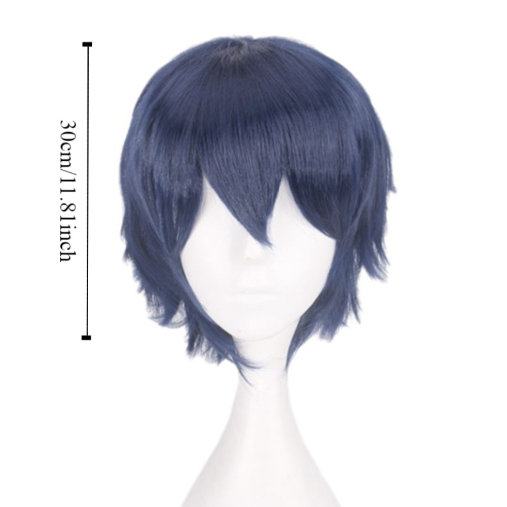 FUJIOU Anime Cosplay Tóc Giả, Tổng Hợp Chịu Nhiệt Tóc Ngắn Thẳng, Đẹp Trai Đỏ Trắng Hồng Xám Nâu Nhiều Màu Nam Lớp Tóc Giả Bé Trai