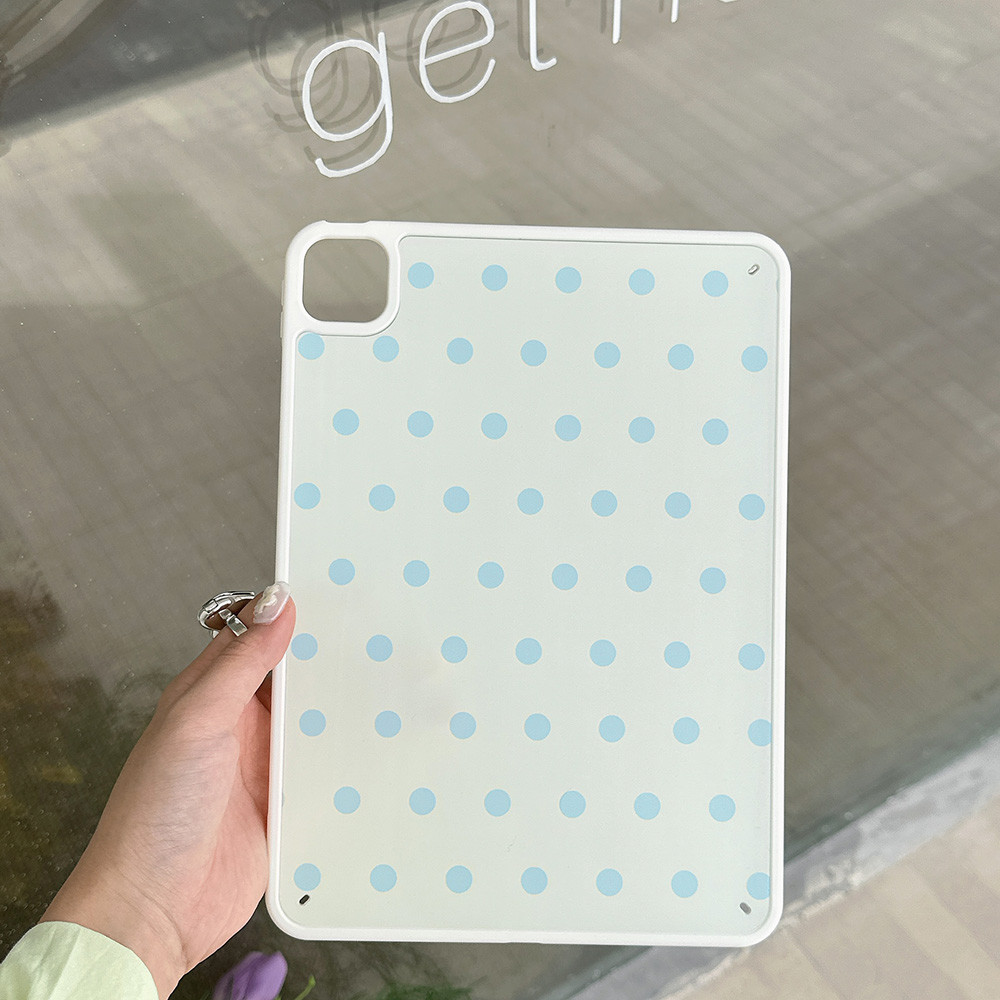 Vỏ cứng Acrylic Blue Wave Point Cover cho Mini6 Mini7 A17Pro IPad 5 6 7 8 9 10 11 A16 Air 2 3 4 5 6 Air 11 M2 Pro10.5 10.2 "Pro11 2018 2020 2021 2022 M4 Pro13 2024 2025