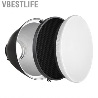 VBESTLIFE Bệnh Beauty Dish 9in Phản chiếu Bóng râm Bộ dụng cụ chiếu sáng hộp mềm với lưới đá mật ong 60â ° và vải mềm màu trắng cho Studio hiệu ứng chuyên nghiệp