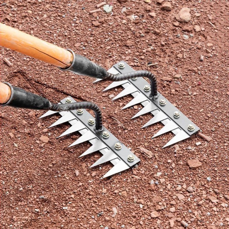 Cào Đất CAO-08 8 Răng Thép Mạ Kẽm – Dụng Cụ Làm Vườn Đa Năng Không Thể Thiếu Trong Mỗi Nhà Vườn