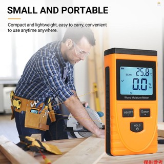 Máy đo độ ẩm bằng gỗ kỹ thuật số GM630 Máy đo độ ẩm bằng gỗ cầm tay có đèn nền LCD 8 bánh răng có thể chuyển đổi với pin 9V 6F22 cho hầu hết các loại vật liệu gỗ