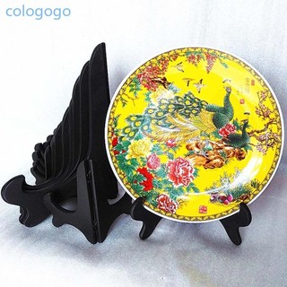 Black Plastic Easel Plate Display Stand Picture Frame Photo Pedestal CHolder