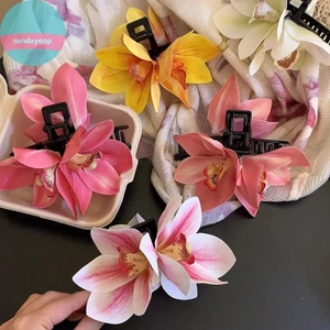 Sund Hoa Mới Vuốt Tóc Cho Nữ Thời Trang Ánh Sáng Sang Trọng Kẹp Bên Pháp Thanh Lịch Tính Khí Phụ Kiện VN
