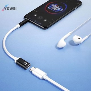 YOWEI 3.5mm Công cộng sang Type C Tai nghe phẳng sang cáp chuyển đổi tròn cho kết nối tương tự với bộ chuyển đổi điện thoại di động VN