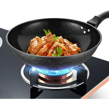 Chảo chống dính bằng đá Maifan, chảo nấu ăn, chảo chống dính, chảo phẳng, chảo sắt xào, bếp gas, bếp cảm ứng đa năng