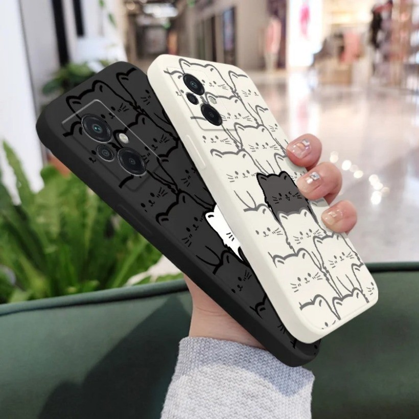 Ốp điện thoại silicon mềm chống sốc cho Redmi A5 K70 K60 K50 K40 K30 K20 Pro K70E K60E Redmi Note 14S Vỏ mèo đen dễ thương mới