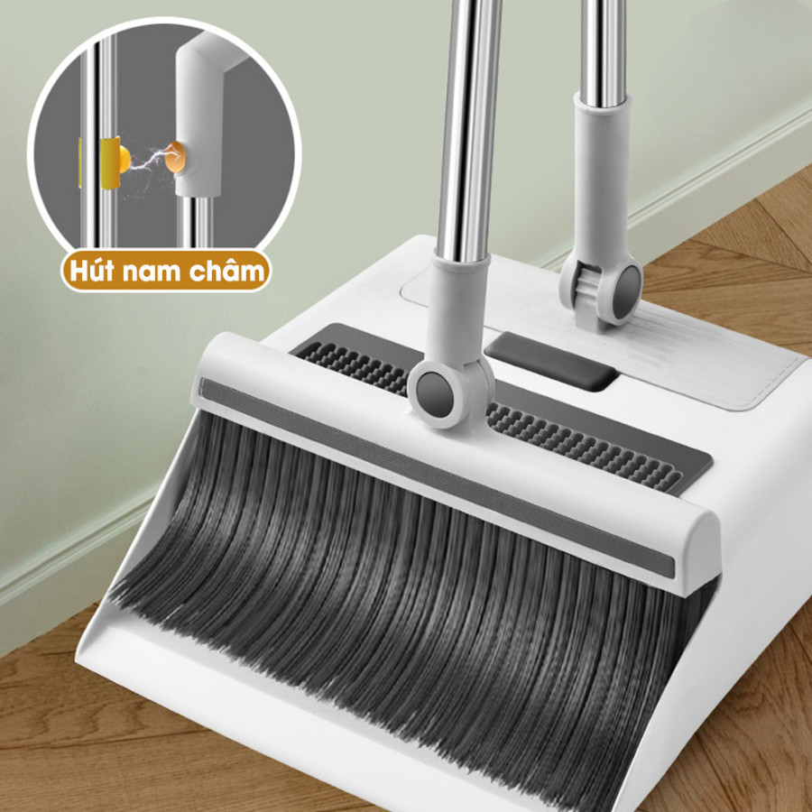 Bộ Chổi Quét Nhà Kèm Hót Rác Và Cọ Gấp Gọn Tiện Lợi, Đầu Chổi Xoay 180 ...