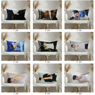 Vỏ Gối Ngôi Sao CHA EUN WOO Vỏ Gối Hình Chữ Nhật Polyester In Hình Một Mặt Trang Trí Nhà Cửa (Không Có Lõi Gối)