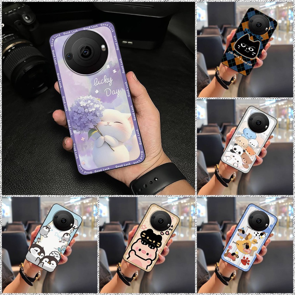 Ốp Lưng Bền Chống Va Đập Cho Sharp Aquos R8 Pro / SH-51D / R8S Pro, Bọc Toàn Bộ, Bảo Vệ Chống Sốc, Thiết Kế Hoạt Hình Graffiti, Dễ Thương