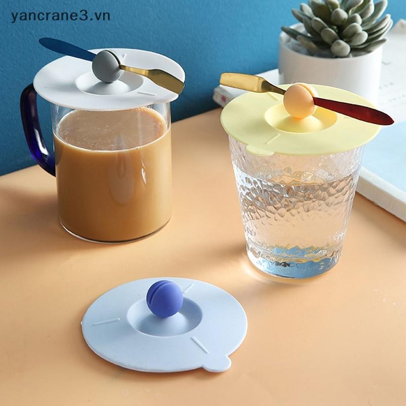 {YAN3} Nắp cốc silicon có thể tái sử dụng Vỏ cốc hút kín dễ thương Chống bụi Trà chống rò rỉ Nắp cà phê Nắp cốc Phụ kiện cốc {yancrane3.vn}