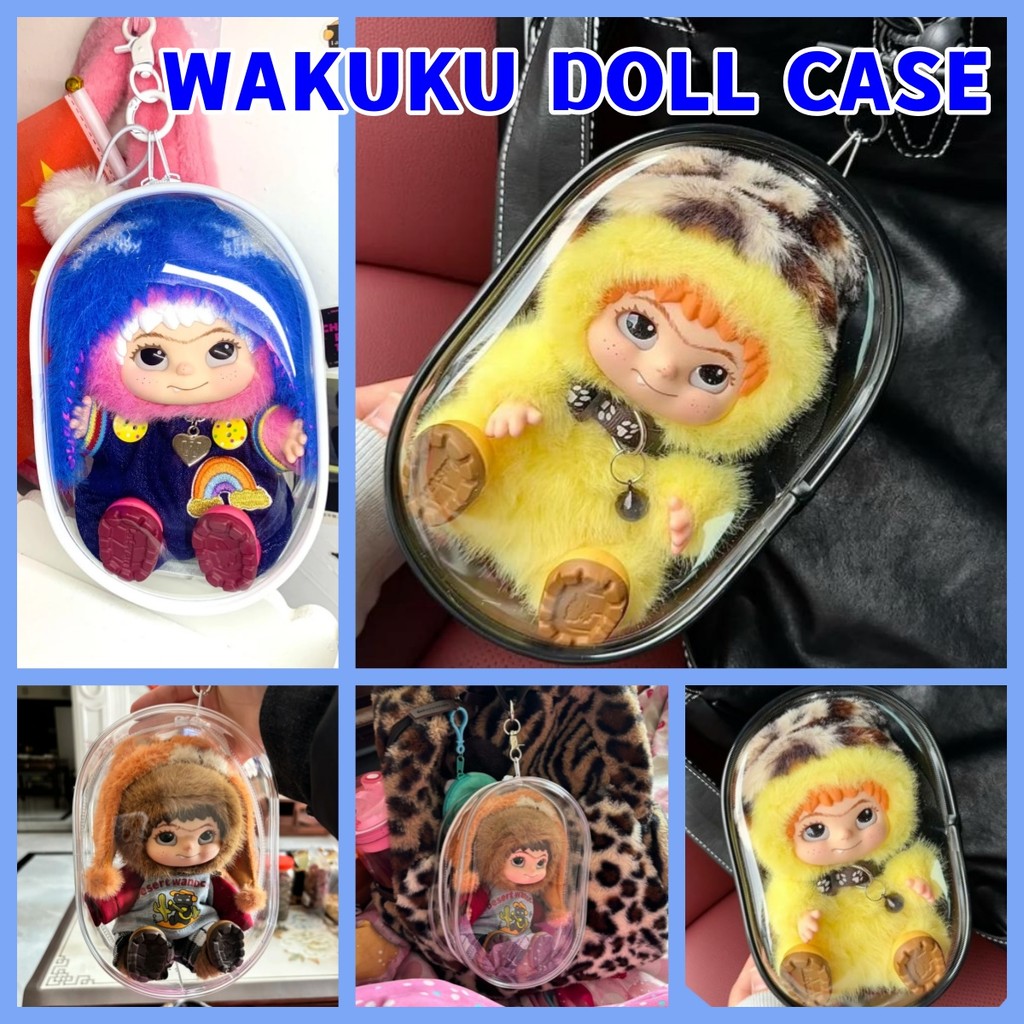 Hộp đựng búp bê WAKUKU Vỏ bảo vệ chống nước trong suốt đa năng WAKUKU HD Hộp lưu trữ trong suốt Vinyl Hình Mặt dây chuyền Túi