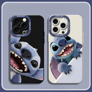 Ốp điện thoại Stitch sơn thời trang cho iPhone16 / 15 / 14 / 13 / MINI / 12 / 11 / Pro MAX / X / XS / XR / 7 / 8 / 6 Vỏ bảo vệ toàn diện bằng silicon lỏng chống sốc và chống rơi