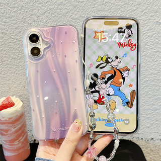 Ngôi Sao Tím + Vòng Tay Cho iphone16 16promax 15promax 14 / 13 / 15 / 16pro iphone13 Vỏ TPU iphone mới chống bụi