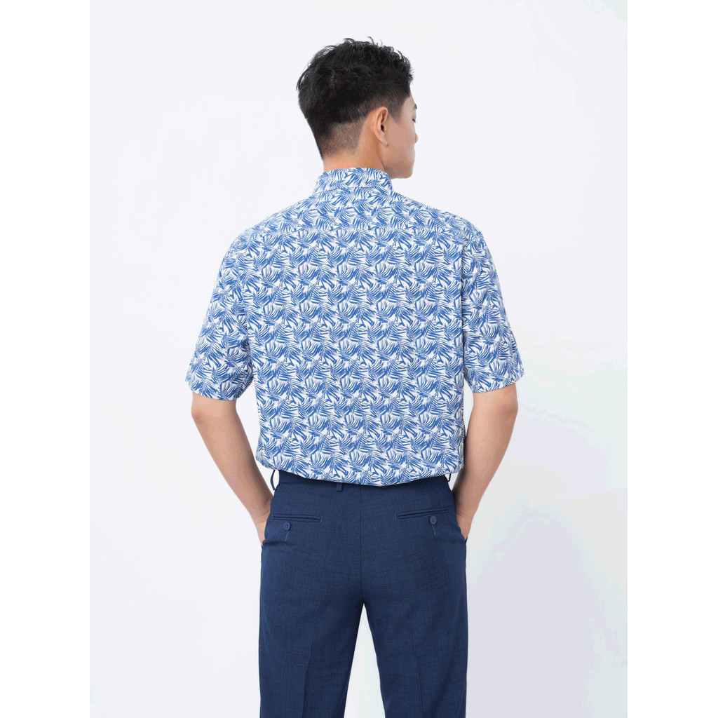 Sơ mi tay ngắn lai ngang VIETTIEN SMART CASUAL vải Bamboo form REGULAR VT00000385