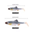 DARON Mô Phỏng Mồi Câu Cá, Mồi Mắt 3D Shad Mềm Swimbait, Chìm Mềm Mồi Hành Động Thực Tế Silicone T Tail Mồi Mềm Bass Câu Cá