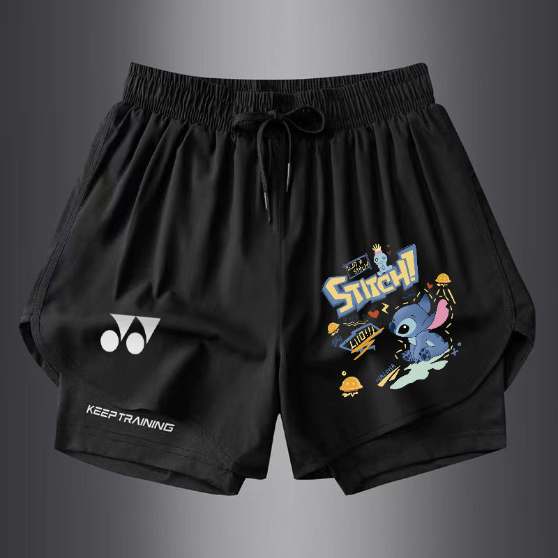 Quần short hai lớp thi đấu YONEX hợp thời trang nam và nữ mới chống đi bộ tốc độ nhẹ cầu lông khô chạy bộ quần short thể thao bóng rổ