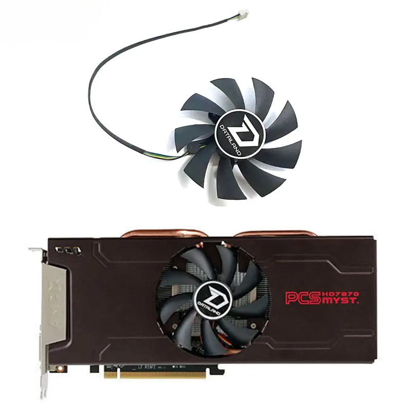 Mới 85MM 4PIN GA92S2U GPU Cooler cho DATALAND GeForce R9 270 HD7870 ...