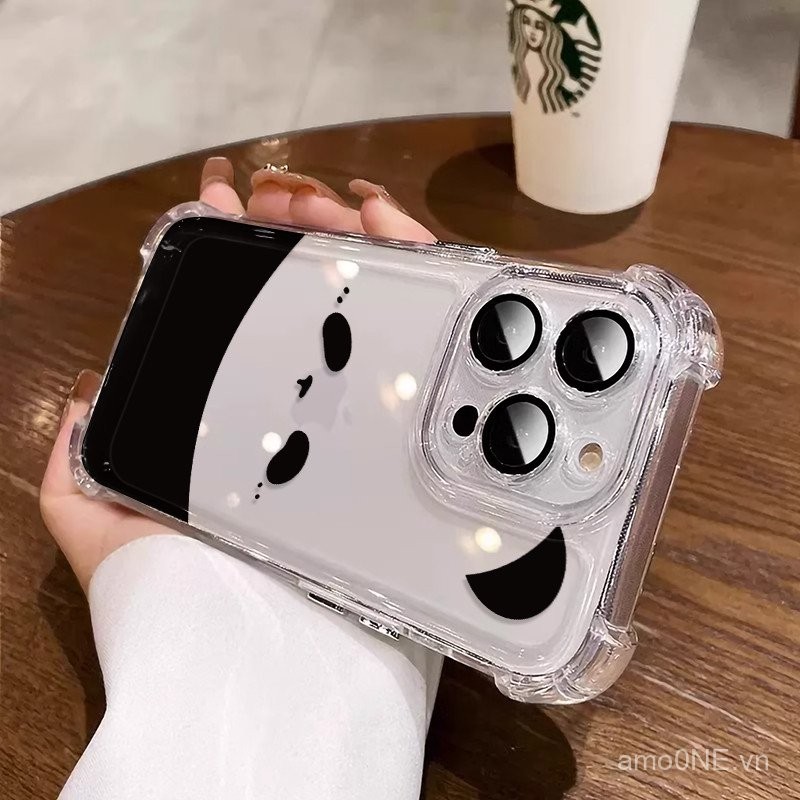 Ốp điện thoại biểu cảm Panda cho X8A X7A X6 X5 X6S X6B X9B X9A X8 X7 4G 5G Honor 70 90 200 Pro Huawei Nova 12S 7 SE Bảo vệ bốn góc