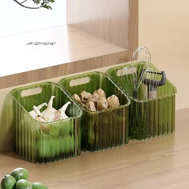 Di Động Gia Đình Tỏi Gừng Và Hành Trong Suốt Giỏ Bảo Quản Treo Tường Giá Để Đồ Dùng Nhà Bếp