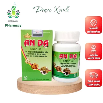 Viên uống An Dạ Kingphar - Bảo vệ niêm mạc dạ dày , giảm loét dạ dày tá tràng , ợ chua - hộp 40 viên