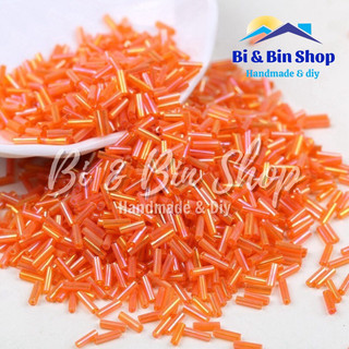 45g Cườm Khúc Dài 6-7mm Màu Ánh Cừ Đính Kết Trang Phục, Làm Phụ Kiện Thời Trang