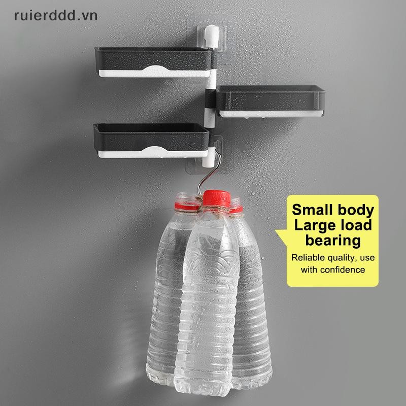 # ruierdd # Đĩa đựng xà phòng cốc hút nhiều lớp có nước thoát nước Hộp đựng xà phòng phòng phòng tắm tiết kiệm không gian di động để đựng hộp đựng bát đĩa.