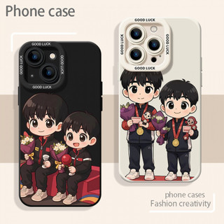 Ốp điện thoại Shatou Huy chương vàng cho iPhone16 / 15 / 14 / 13 / MINI / 12 / 11 / Pro MAX / X / XS / XR / 7 / 8 / 6 Vỏ bảo vệ toàn diện bằng silicon lỏng chống sốc và chống rơi