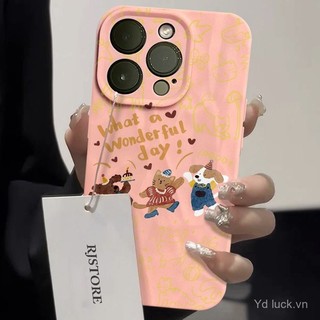 Ốp lưng thời trang hình chó con hoạt hình đơn giản cá tính tương thích với iPhone 16 Pro Max 14 Plus 13 12 Pro Max 11 XR 16 Pro 15 Plus 14 Pro 13 Pro Max 12 8 Plus, chống sốc