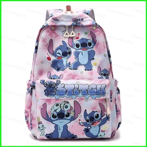 GC2 Stitch Ba Lô Cho Học Sinh Dung Tích Lớn Nhẹ In Hình Hoạt Hình Dễ Thương Nữ Học Túi CG2