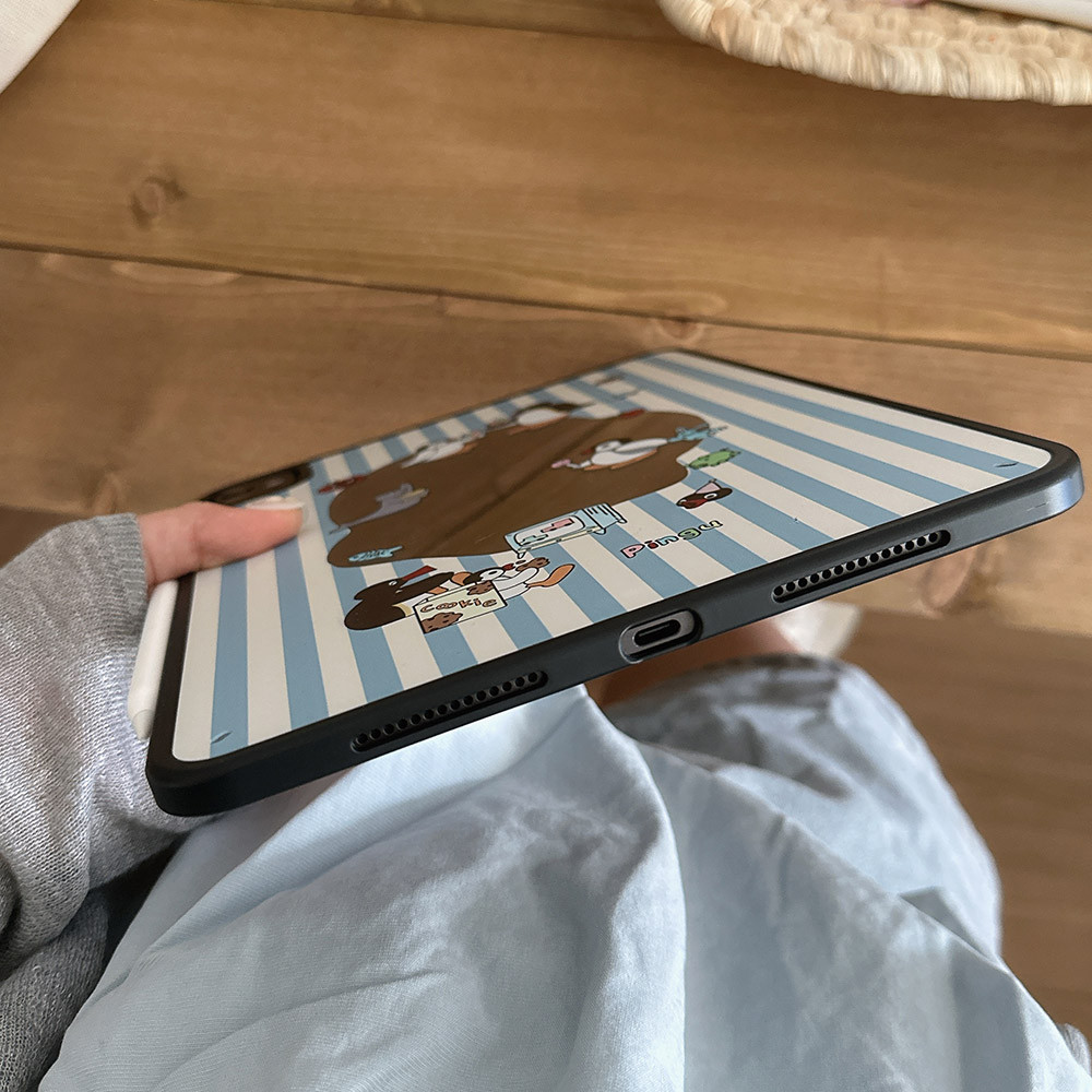 Vỏ Acrylic Cứng Chơi Chim Cánh Cụt Cho Mini6 Mini7 A17Pro IPad 5 6 7 8 9 10 11 A16 Air 2 3 4 5 6 Air 11 M2 Pro10.5 10.2 "Pro11 2018 2020 2021 2022 M4 Pro13 2024 2025