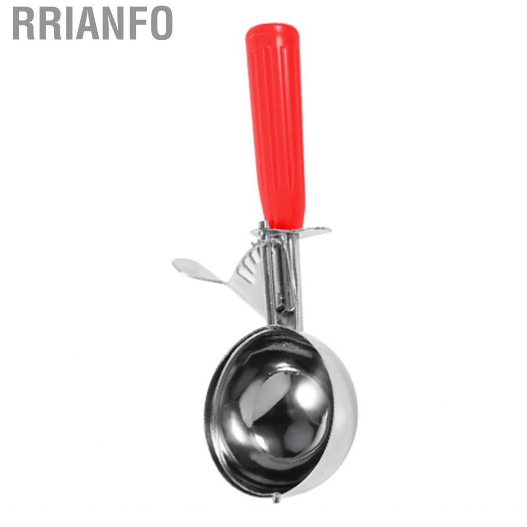 Rrianfo Rrianfo-VN Ice Cream Scoop Thép không gỉ thực tế thìa với tay cầm bằng nhựa Công cụ nhà bếp nóng (8cm)
