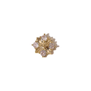 ✨Buchiliti Zircon Làm Móng Tay Trang Sức Starburst Hợp Kim Bốn Lá Rỗng Kim Cương Phụ Kiện Móng Tay 25.6.13