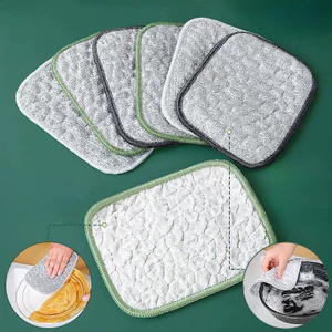 Khăn lau Rags Dây thép Vải giặt Microfiber Khăn lau bát đĩa chống dính Dầu lau nhà bếp