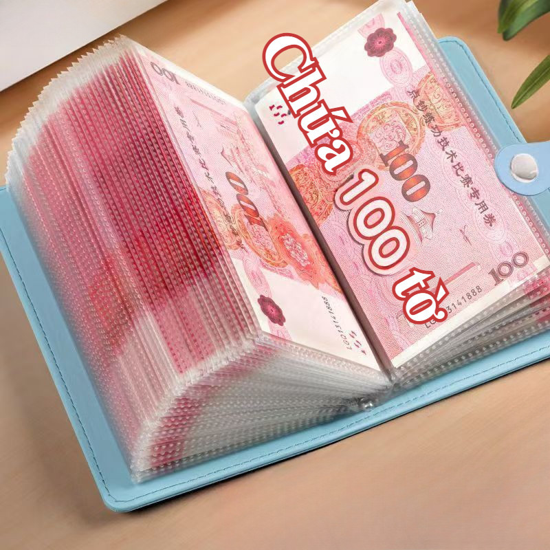 100 phong bì tiết kiệm, Sách thử thách ngân sách, sổ thử thách tiết kiệm,  Bìa da，thể tái sử dụng