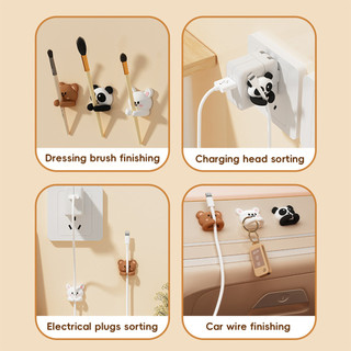 Lưu trữ cáp dữ liệu Máy tính để bàn Quản lý cáp điện thoại di động Cáp sạc cố định hiện vật Chất liệu silicon DIY Trang trí văn phòng phẩm