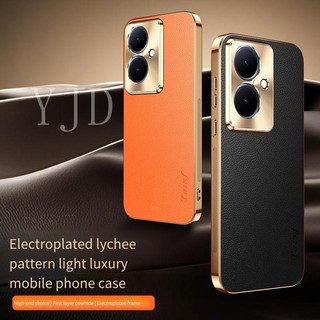 Ốp Lưng Cho Vivo Y77 Da Chính Hãng Cao Cấp TPU Chống Rơi Vỏ Điện Thoại